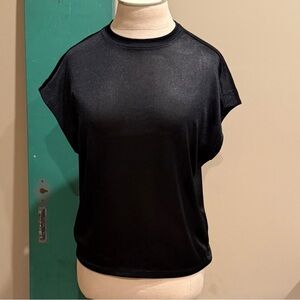 Anthropologie Shimmery Black Women's Top